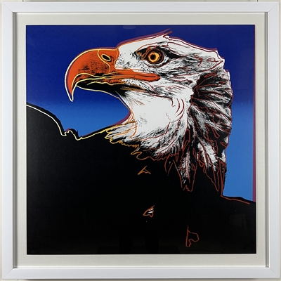 WARHOL、BALD EAGLE、希少画集画、新品高級額、額装付 Bald Eagle - From Endangered Species by Andy Warhol